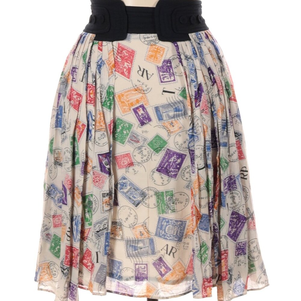 Anthropologie Edme & Esyllte retro stamp print skirt, size 6